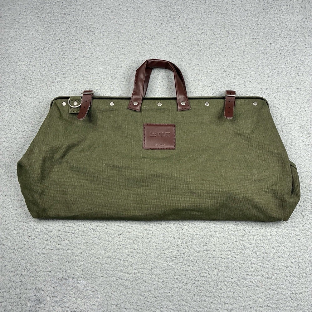 Line of Trade Canvas Mason Duffel Bag Olive Green Weekender Groomsman No 0312